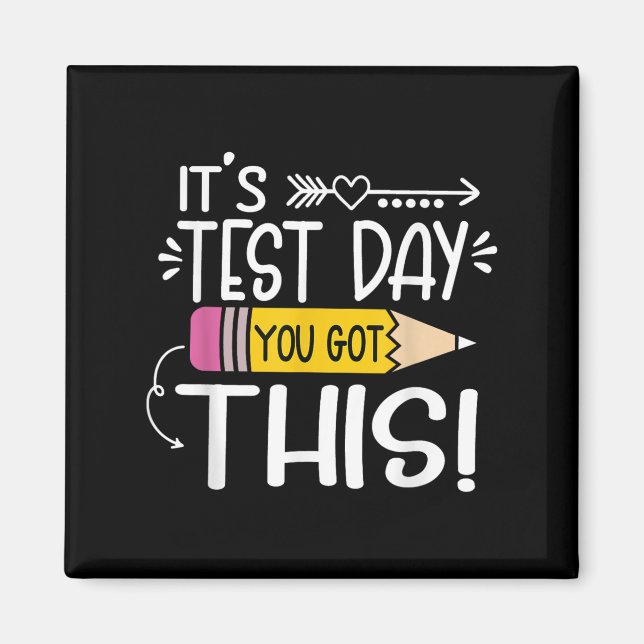 Lustigt testdag på testdagen Du Har den här underv Magnet (Framsidan)