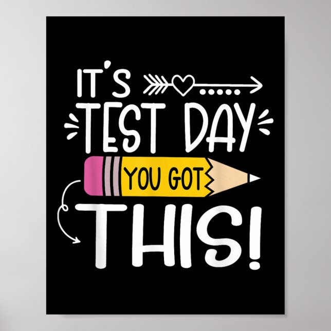 Lustigt testdag på testdagen Du Har den här underv Poster (Framsidan)