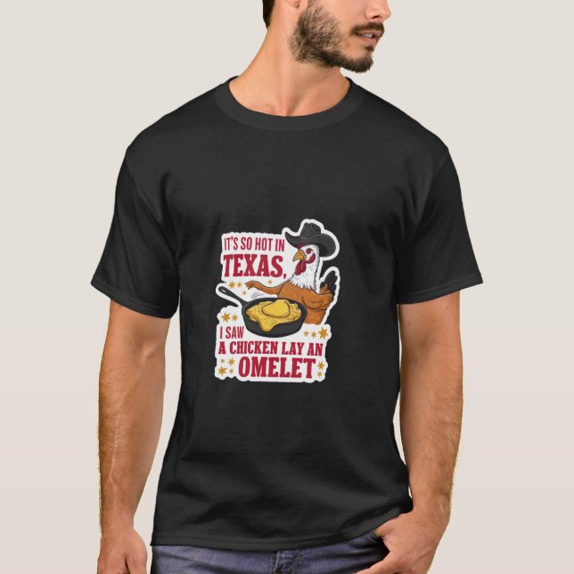 Lustigt Texas Chicken Heat Design. Chicken Lays oc T Shirt (Framsida)