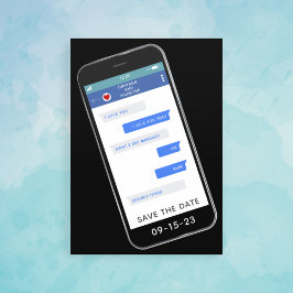 Lustigt textmeddelande Bröllop spara datum Datumet