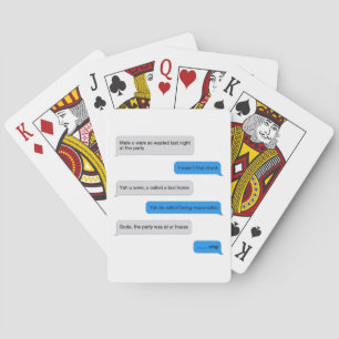 Lustigt textmeddelande casinokort
