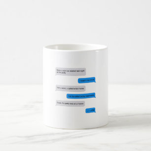 Lustigt textmeddelande kaffemugg