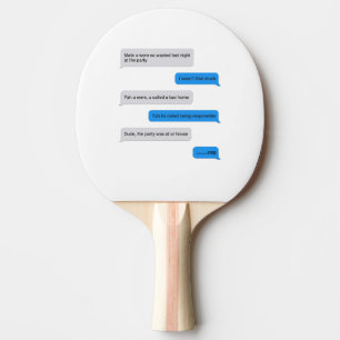 Lustigt textmeddelande pingisracket