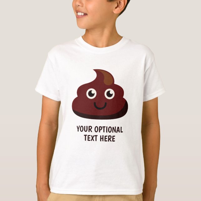 Lustigt textskjortor för POOP-anpassningsbar och j Tee Shirt (Framsida)