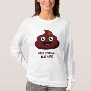 Lustigt textskjortor för POOP-anpassningsbar och j Tee Shirt