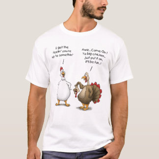 Lustigt Thanksgiving Big Chicken Det blir Roligt f T Shirt