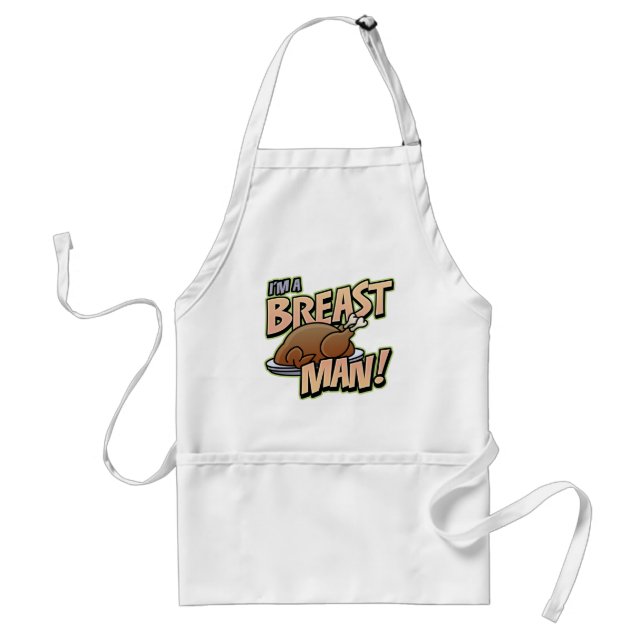 Lustigt Thanksgiving Breast Man apron Förkläde (Framsidan)
