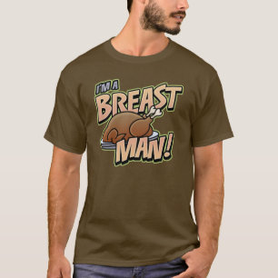 Lustigt Thanksgiving Breast Man Basic-mörk till sk Tee