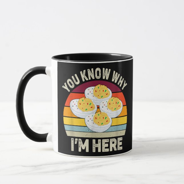 Lustigt Thanksgiving Deviled Eggs Du vet varför ja Mugg (Vänster)