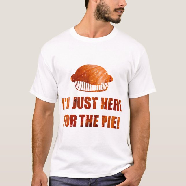 Lustigt Thanksgiving här för Paj Pumpkin T Shirt (Framsida)