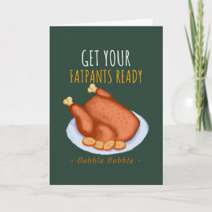 Lustigt Thanksgiving Humor Hämta redo Ca Kort