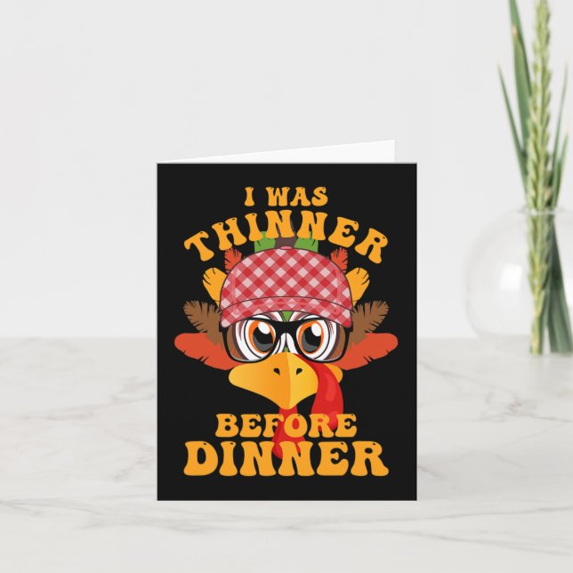 Lustigt Thanksgiving... Jag var tunnare före midda Kort (Framsida)
