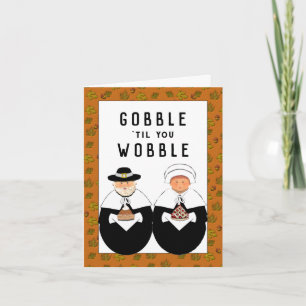 Lustigt Thanksgiving-kort Helgkort