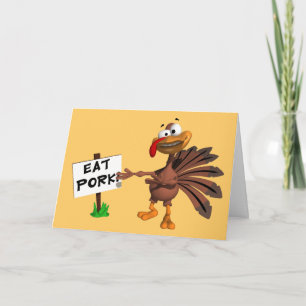 Lustigt Thanksgiving-kort Helgkort