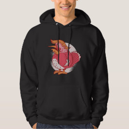 Lustigt thanksgiving rosa av kalkoner hoodie