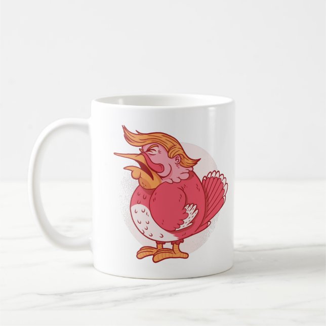 Lustigt thanksgiving rosa av kalkoner kaffemugg (Vänster)