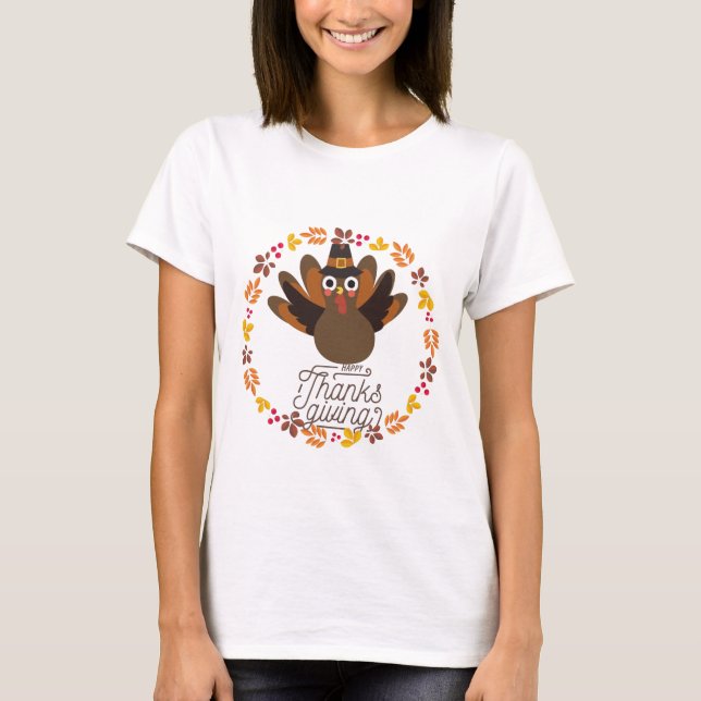 Lustigt Thanksgiving Shirt, Vegetarian Shirt, tack T Shirt (Framsida)