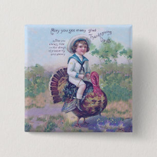 Lustigt Thanksgiving Turkiet Knapp