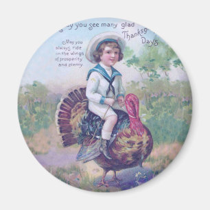 Lustigt Thanksgiving Turkiet Magnet