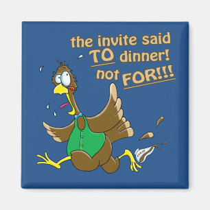 Lustigt Thanksgiving Turkiet-middag Magnet