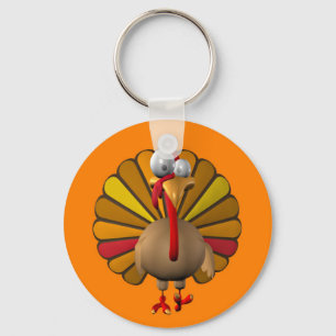 Lustigt Thanksgiving Turkiet Nyckelring