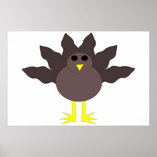 Lustigt Thanksgiving Turkiet Poster (Framsidan)