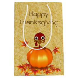 Lustigt Thanksgiving Turkiet Pumpkin Medium Gift B