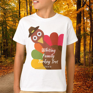 Lustigt Thanksgiving Turkiet Trot Matching Family Tee Shirt