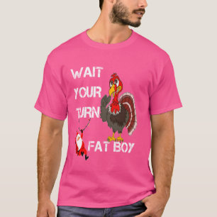 Lustigt Thanksgiving Vänta på din Tjock-pojke Turk T Shirt