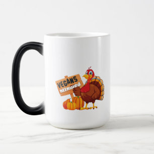 Lustigt Thanksgiving Vegans Tillåts! Magisk Mugg