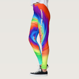 Lustigt TieDye Inga regnbågar skadades ... Leggings