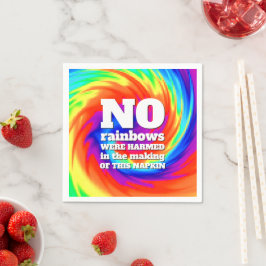 Lustigt TieDye Inga regnbågar skadades ... Pappersservett