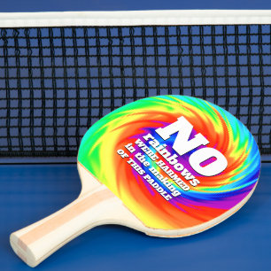 Lustigt TieDye Inga regnbågar skadades ... Pingisracket
