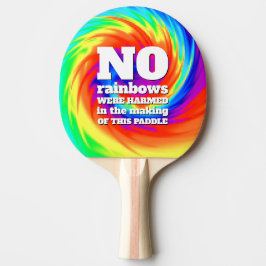 Lustigt TieDye Inga regnbågar skadades ... Pingisracket