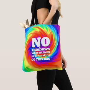Lustigt TieDye Inga regnbågar skadades ... Tygkasse