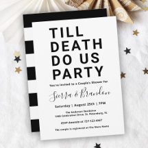Lustigt till döden Gör oss Party pars Shower