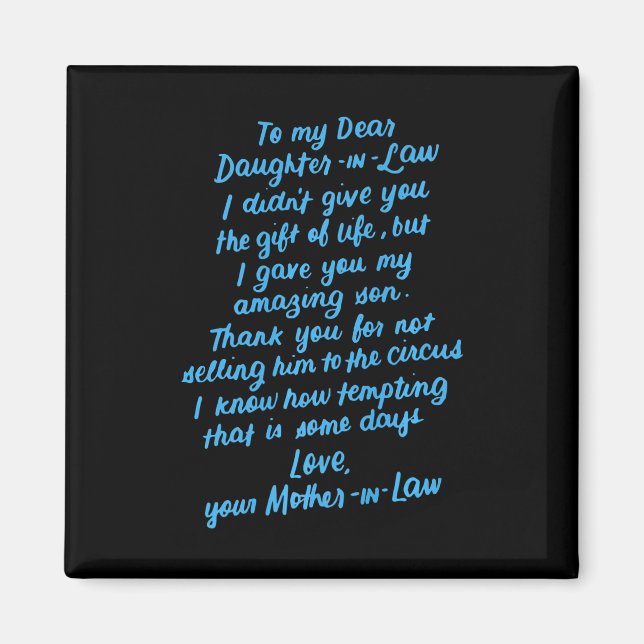 Lustigt till min kära dotter i juridik magnet (Framsidan)