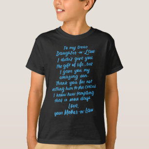Lustigt till min kära dotter i juridik t shirt