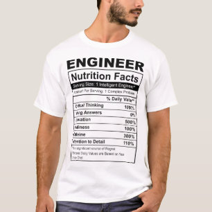 Lustigt till skjorta för näringsvärdet i ingenj t shirt