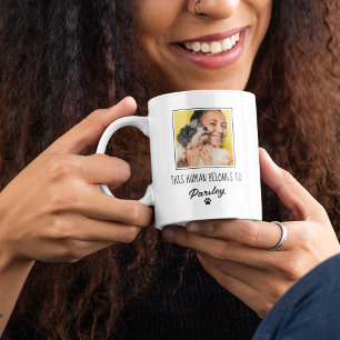 Lustigt Tillhöret att äta foto Kaffemugg