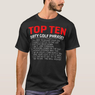 Lustigt, tio Dirty Golf, roliga djur, golfbag T Shirt
