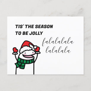 Lustigt Tis' säsong till Jolly Falalalala Helg Vykort