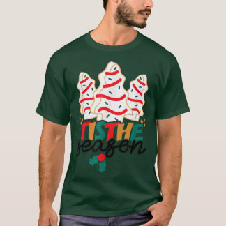 Lustigt Tis Season Julafton Träd Julafton Löv Chri T Shirt