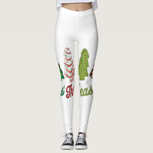Lustigt Tis Season Julgran gör Debbie X Leggings