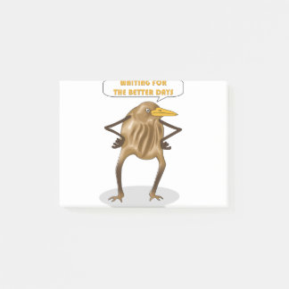 Lustigt Tittar fåglar väntar på bättre dagar Post-it Block