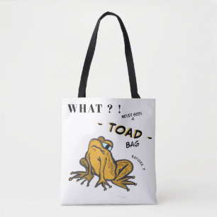 Lustigt TOAD Tecknad Cust. White Tote Bag Tygkasse