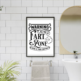Lustigt toalettbadrumsbadrum i humor poster