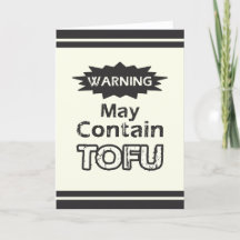 Lustigt Tofu-tema kan innehålla TOFU-kort