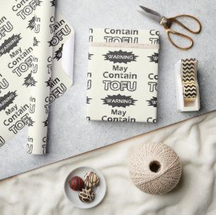 Lustigt Tofu temat Omslagning Papper Presentpapper