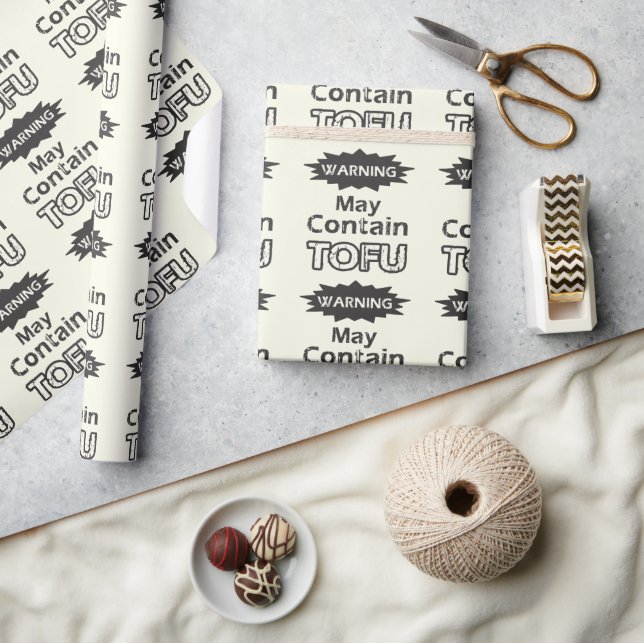 Lustigt Tofu temat Omslagning Papper Presentpapper (Hantverk)